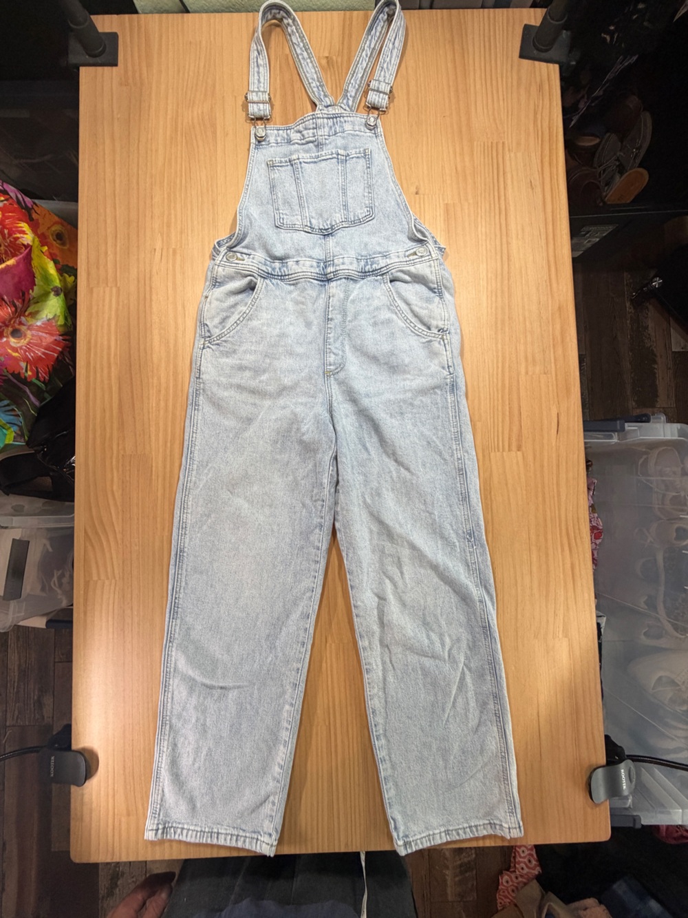 H&M Light Blue Denim Overalls B11